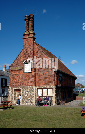 Il Tudor di legno a sala controverso, Aldeburgh, Suffolk Foto Stock