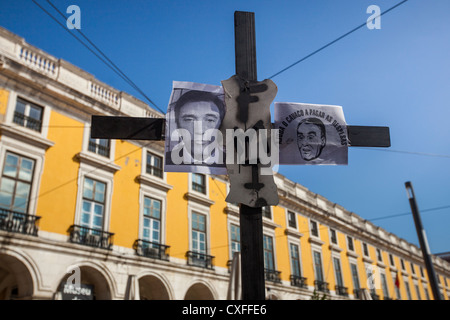 CGTP proteste in Lisbona, 29 settembre 2012, Portogallo Foto Stock