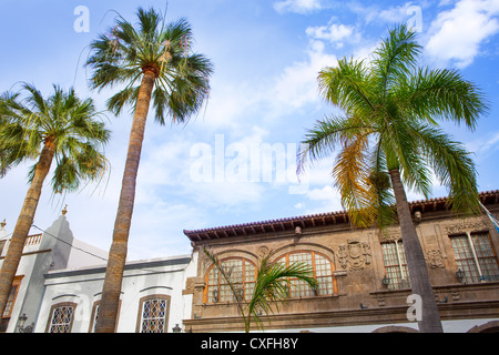 Santa Cruz de La Palma Plaza Espana municipio ayuntamiento isole canarie Foto Stock