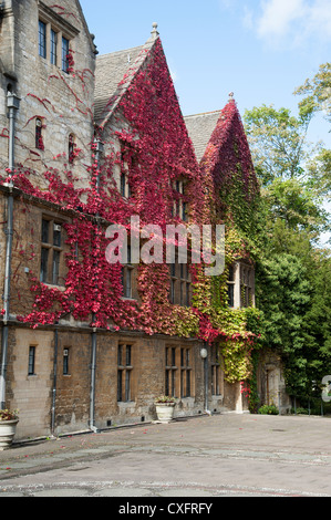 L'edificio Jackson Trinity College di Oxford visto dalla libreria del quadrangolo. Inghilterra, Regno Unito Foto Stock