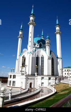 La Moschea Qolsharif nel Cremlino di Kazan, il Tatarstan, Russia Foto Stock