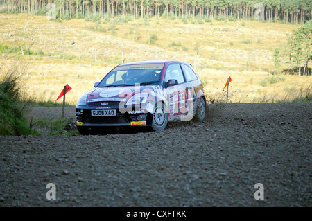 2012 Trackrod rally in Dalby Forest in North Yorkshire Foto Stock