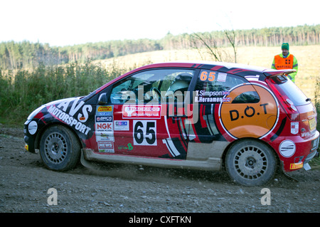 2012 Trackrod rally in Dalby Forest in North Yorkshire Foto Stock