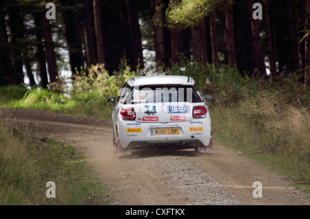 2012 Trackrod rally in Dalby Forest in North Yorkshire Foto Stock