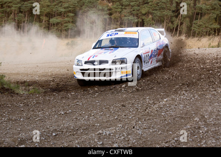 2012 Trackrod rally in Dalby Forest in North Yorkshire Foto Stock