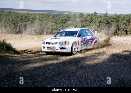 2012 Trackrod rally in Dalby Forest in North Yorkshire Foto Stock