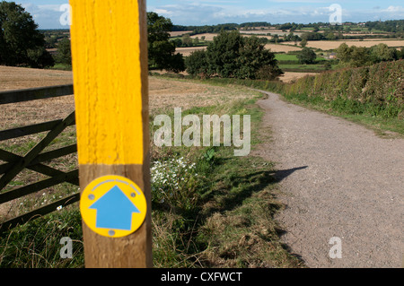 Bosworth Battlefield a piedi, Leicestershire, Regno Unito Foto Stock