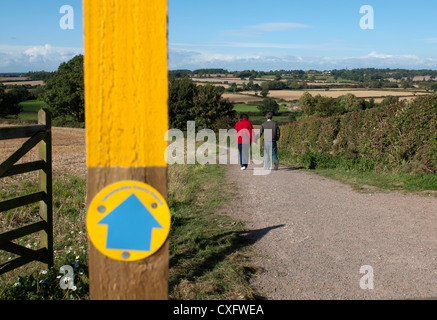 Bosworth Battlefield a piedi, Leicestershire, Regno Unito Foto Stock