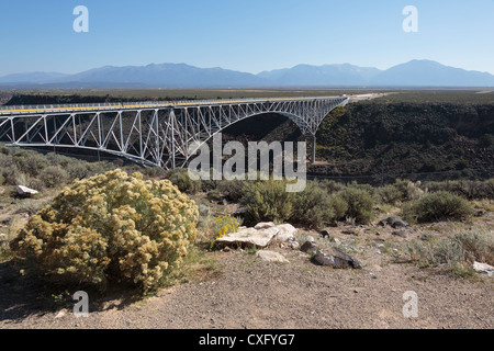 Rio Grande Gorge Bridge, New Mexico settentrionale. Foto Stock