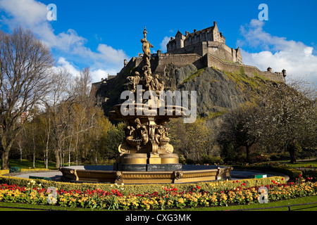 Ross Fontana, a ovest di Princes Street Gardens, Edimburgo, Scozia Foto Stock