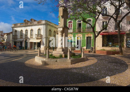 Lagos, Luis de Camoes Square, Algarve, Portogallo, Europa Foto Stock