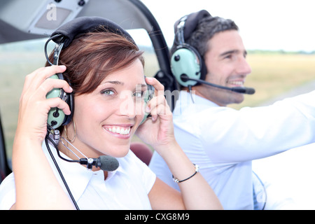 Lezione di volo Foto Stock