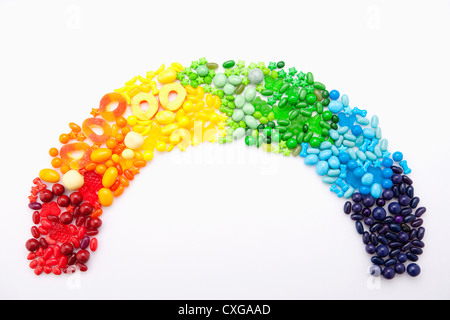 Rainbow fatta di Jelly Beans Foto Stock