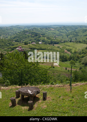 Paesaggi di Japetić, Samobor, Croazia Foto Stock