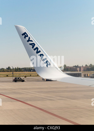 Aeromobile aletta che porta il nome di Ryanair, Italia Foto Stock