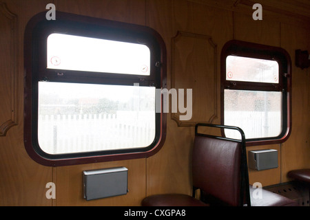 La Molli bahn con l'interno di un carrello a Bad Doberan - Germania Foto Stock