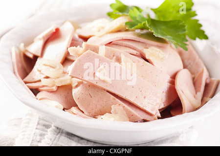 Bavarese insalata di salsiccia Foto Stock