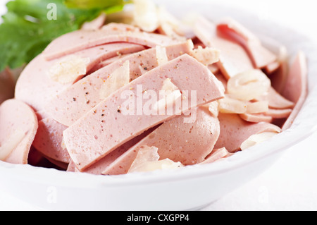 Bavarese insalata di salsiccia Foto Stock