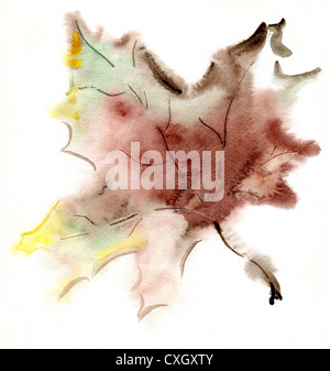 foglia di acero Foto Stock