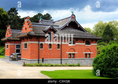 Padiglione giapponese (1906, da Marcel Alexandre), Laeken, Bruxelles, Belgio Foto Stock