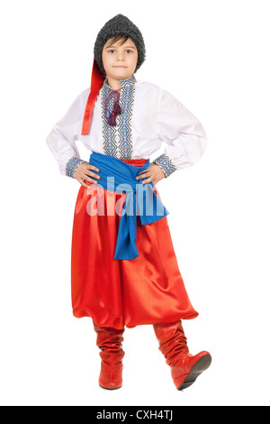 Ragazzo in ucraino costume nazionale Foto Stock