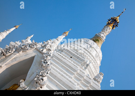 Birmano stile-Chedi, Wat Mahawan, Chiang Mai, Thailandia Foto Stock