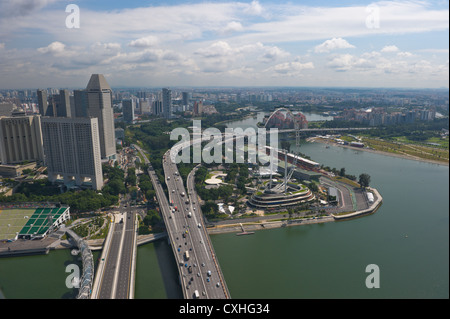 Singapore Flyer, il mondo più grande ruota panoramica Ferris Foto Stock