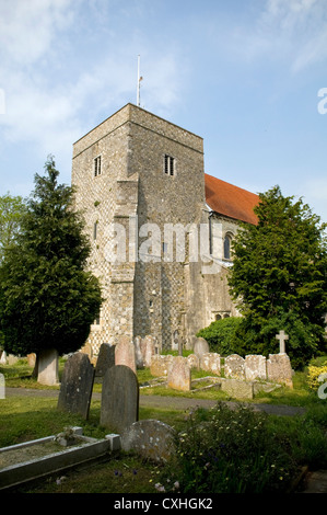 La chiesa di Sant'Andrea, San Cuthman, Steyning, West Sussex, Regno Unito Foto Stock