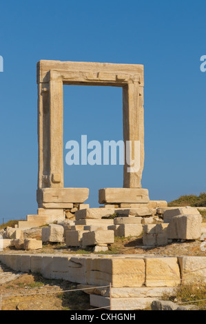 Portara gate, Naxos, Grecia Foto Stock