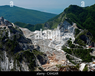 Cave di marmo di Carrara Foto Stock