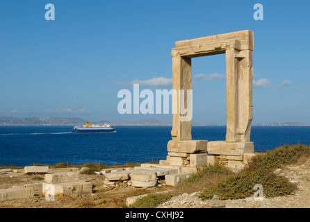 Portara gate, Naxos, Grecia Foto Stock