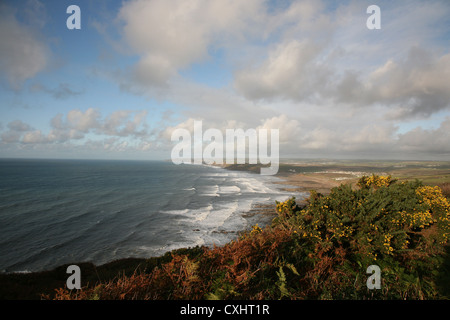 Guardando a Nord verso Bude Foto Stock