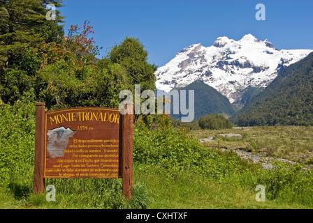 Elk198-3609 Cile, Vicente Perez Rosales National Park, il Monte Tronador, Ande Foto Stock