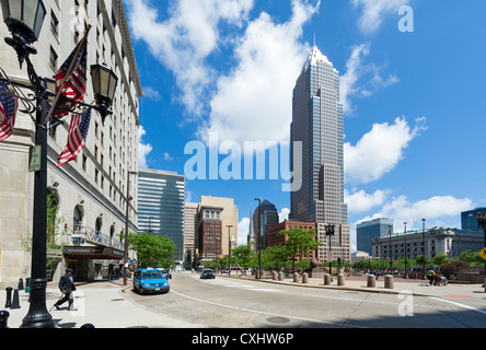 Pubblica piazza nel centro di Cleveland, Ohio, Stati Uniti d'America Foto Stock