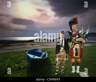 GB - Scozia: Piper & Figlio a Loch Eishort (Isola di Skye) Foto Stock