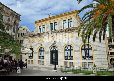 Municipio (San Giaccomo Teatro), M.Theotoki piazza vecchia citta di Corfu, CORFU, CORFU, ISOLE IONIE, Grecia Foto Stock