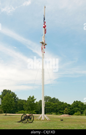 Arkansas, Fort Smith National Historic Site, pennone. Foto Stock