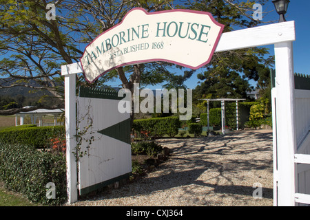 Ingresso al Monte Tamborine house, Gold Coast Foto Stock