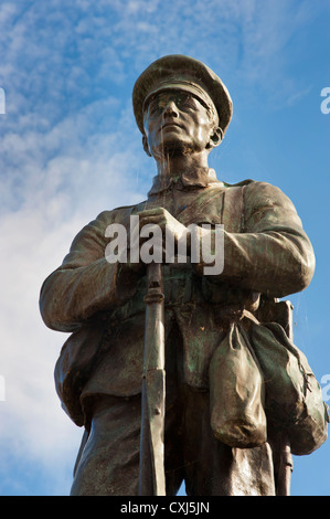 Il Memoriale di guerra di Ironbridge, Shropshire, con ragnatele Foto Stock