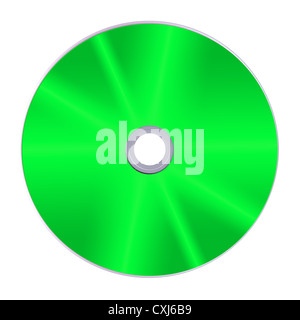 Compact disc isolata contro uno sfondo bianco Foto Stock