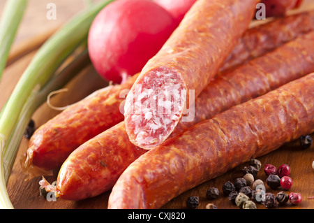 Salsiccia secca Foto Stock