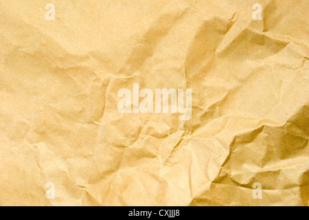 Vecchio brown carta sgualcita. Sfondo di texture Foto Stock