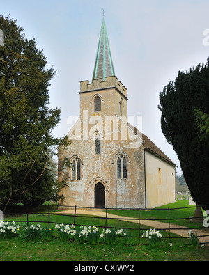 La Chiesa di San Nicola Steventon Hampshire REGNO UNITO Foto Stock