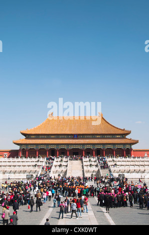 Sala della suprema armonia, la Città Proibita di Pechino Foto Stock
