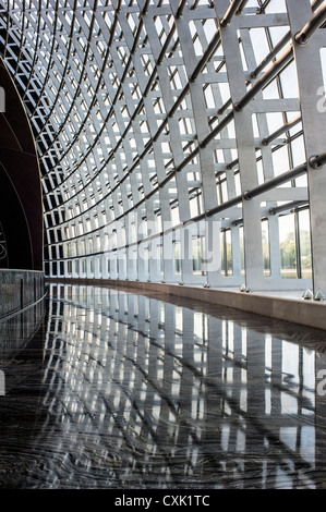 Telaio metallico dell'edificio e la riflessione, China National Grand Theatre Foto Stock