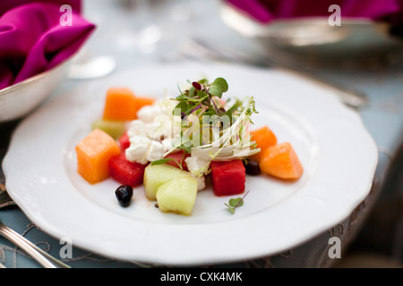 Insalata di melone al matrimonio, Toronto, Ontario, Canada Foto Stock