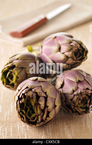 Carciofi Foto Stock