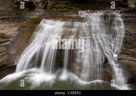 Latticello Falls State Park, Ithaca, New York Foto Stock