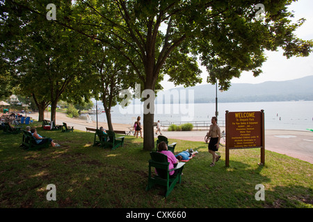 Shepard Park, Lake George, NY Foto Stock