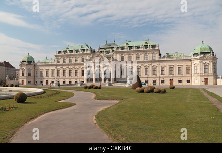 Il Belvedere superiore () Oberes Belvedere, Vienna (Vienna), Austria. Foto Stock